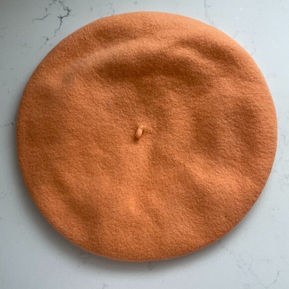 Patricia Dumont Classic Wool Blend Beret/Tam Hat Made in Italy Peach Sz OS - Picture 1 of 6